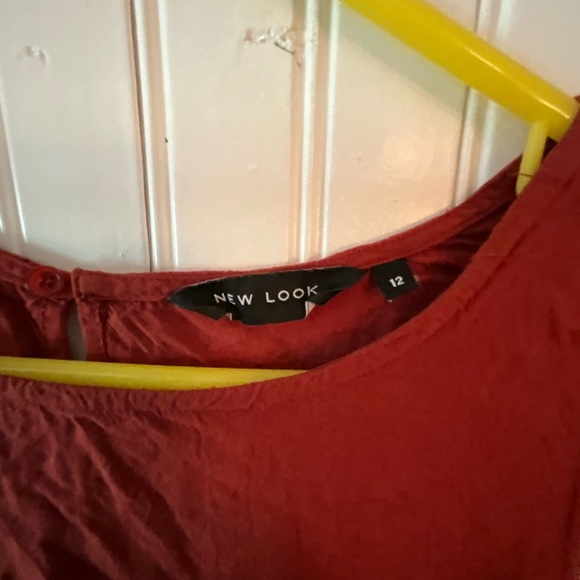 New Look Burnt Orange / Red Fringe Cropped Top (size 12) - Picture 2 of 3